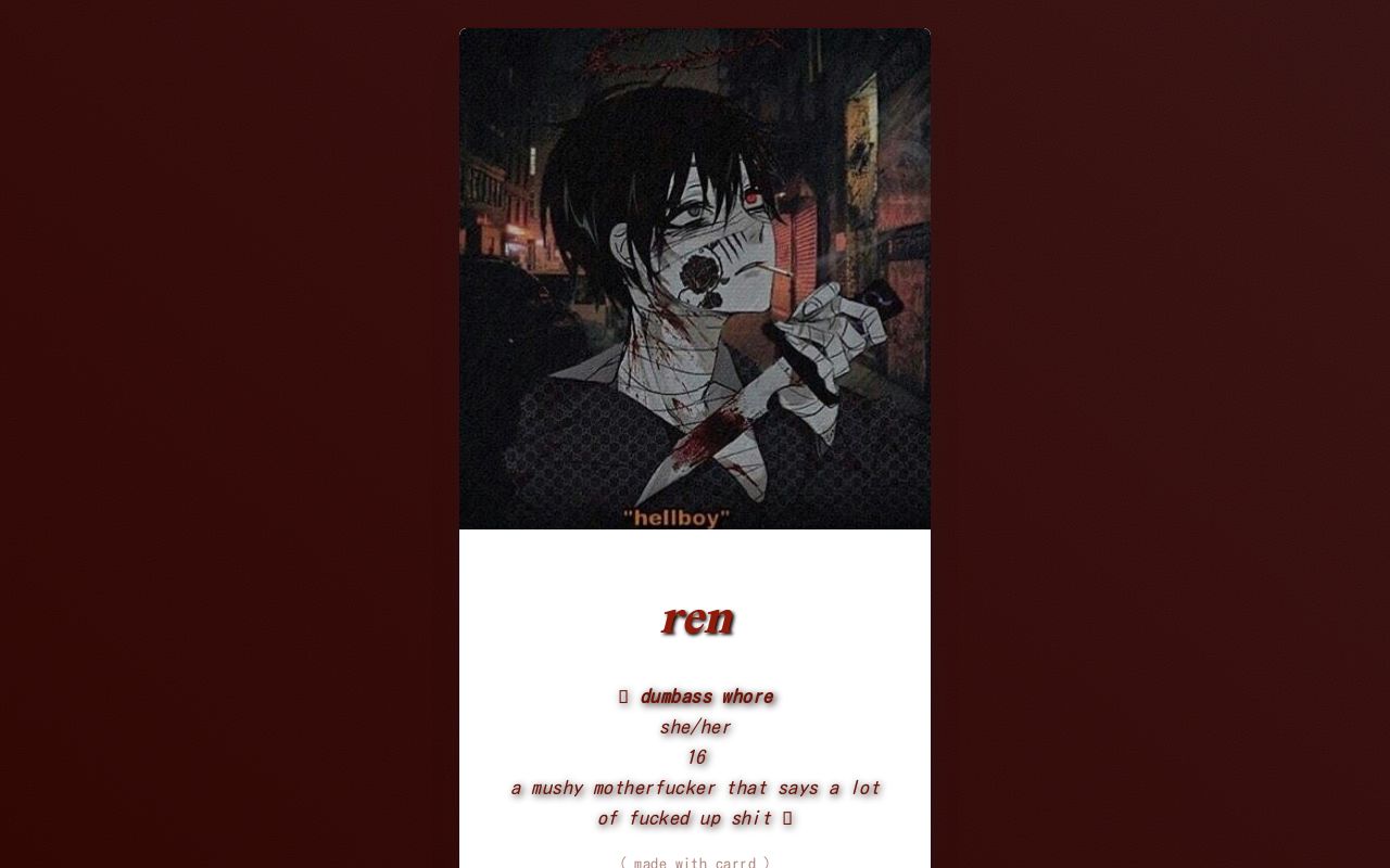 Carrd profile picture for @despicable